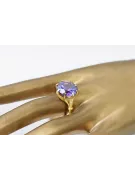 14K Yellow gold Alexandrite Ring Vintage style vrc073y
